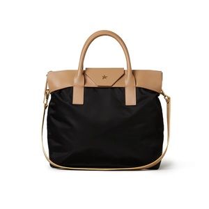 Etoile Rachel Medium Nylon Black Tan Tote